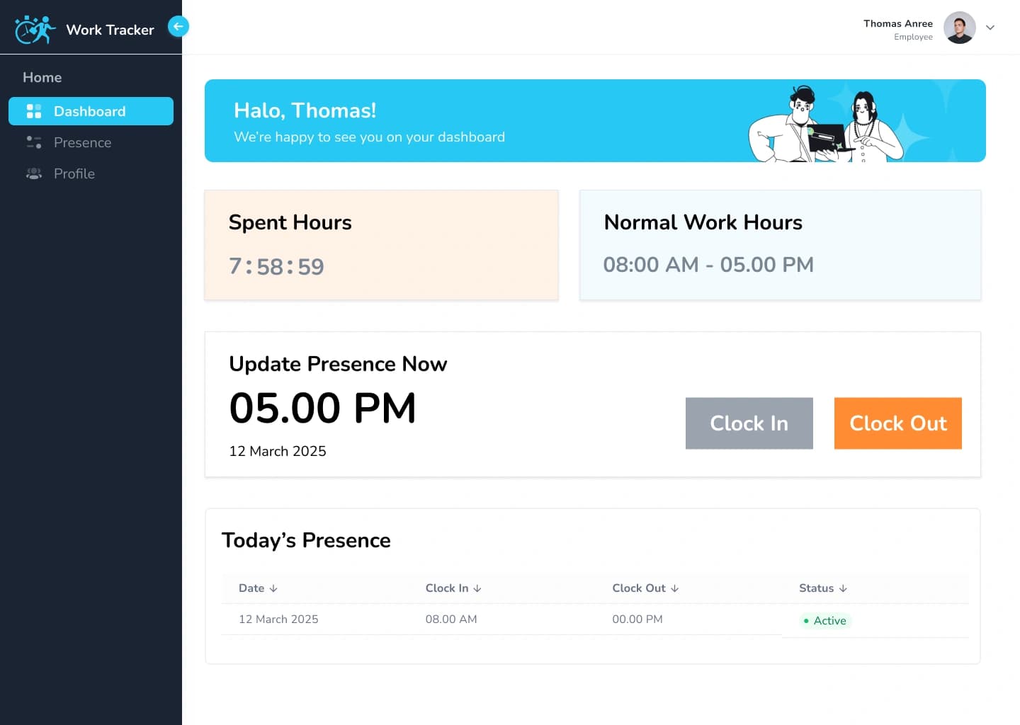 Worktracker - Screenshot 1
